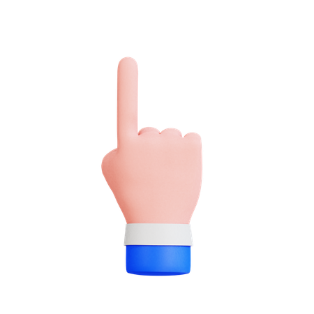 One Finger Hand Gesture  3D Icon