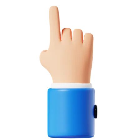 One Finger Hand Gesture  3D Icon