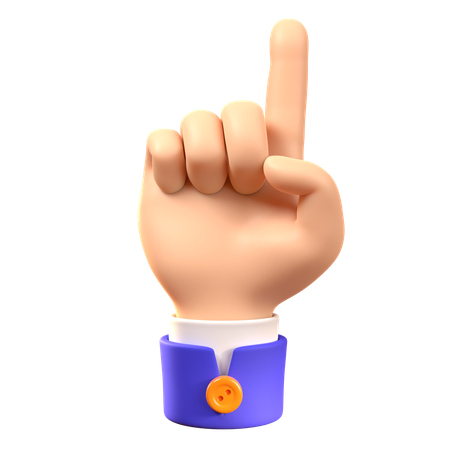 One Hand Gesture  3D Icon