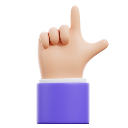 One Hand Gesture  3D Icon