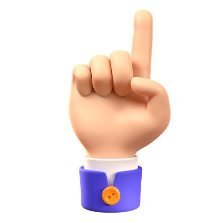 One Hand Gesture  3D Icon