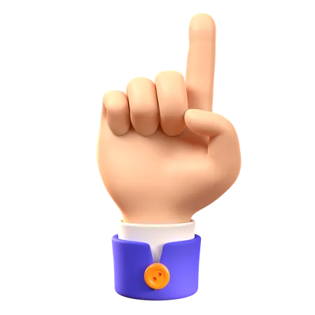 One Hand Gesture  3D Icon