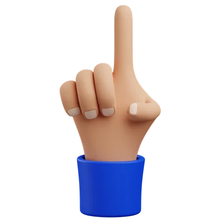 One hand gesture  3D Icon