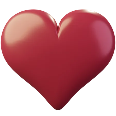 One Heart  3D Emoji