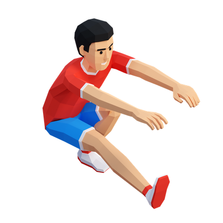 One leg Squats -  fitness exercise  3D Icon