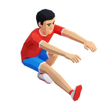 One leg Squats -  fitness exercise 3D Illustration