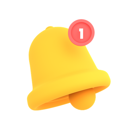 One Notification  3D Icon