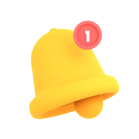 One Notification 3D Icon