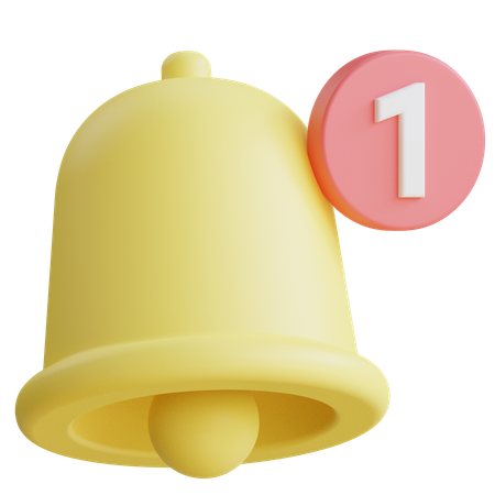 One Notification  3D Icon