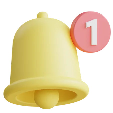 3 D Bell Notification Illustration With Transparent Background 3D Icon