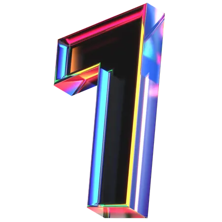 One Number  3D Icon