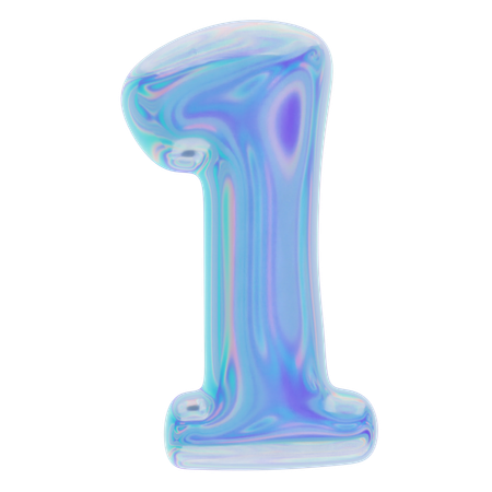 One Number  3D Icon