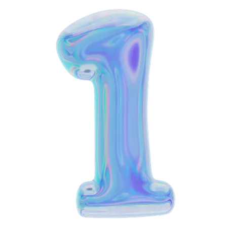 One Number  3D Icon
