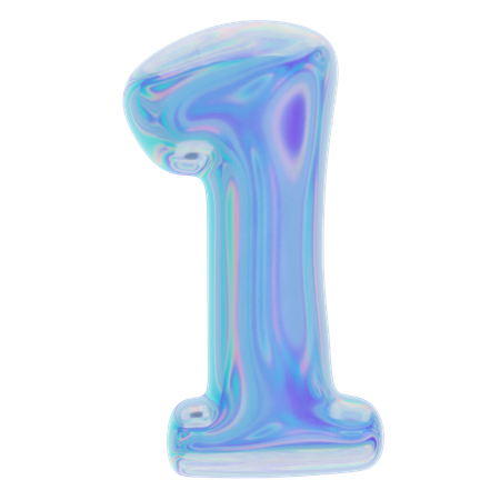 One Number  3D Icon