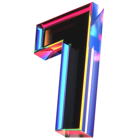 One Number  3D Icon