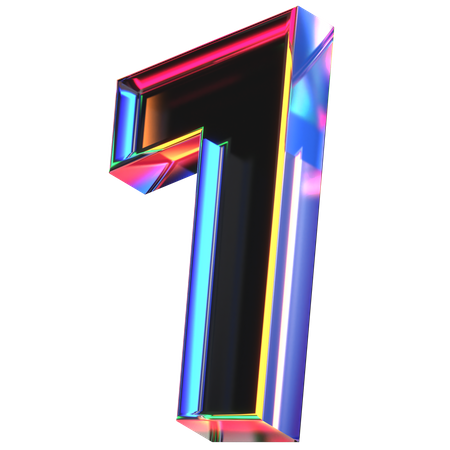 One Number  3D Icon