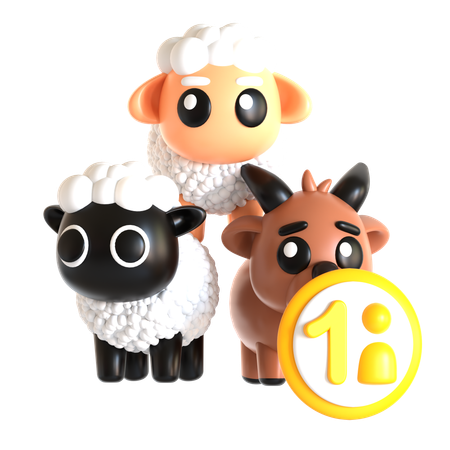 One Person Qurban  3D Icon