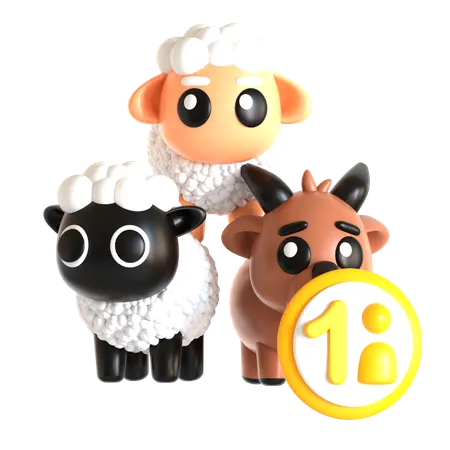 One Person Qurban  3D Icon