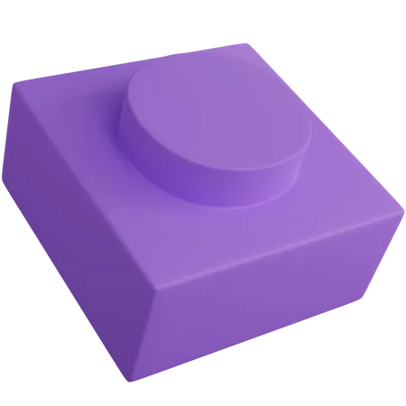 3 D Rendering One Piece Of Lego Isolated 3D Icon