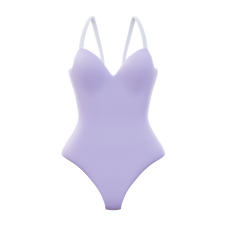 One piece swimsuit Women  3D Icon