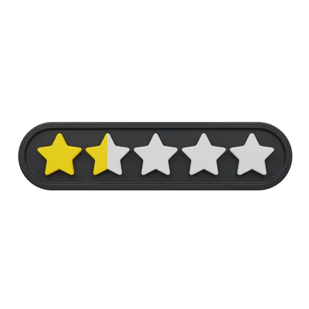 One Point Five Star  3D Icon