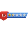 One Point Five Star Rating