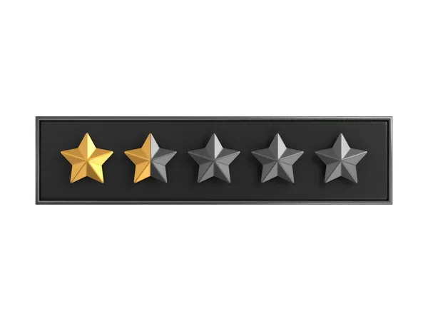 One Point Five Star Rating Label  3D Icon