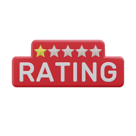 One Rating Button  3D Icon
