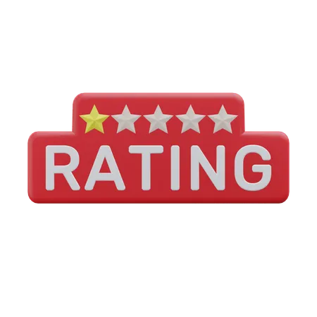 One Rating Button  3D Icon