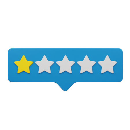 One Rating Chat Label  3D Icon