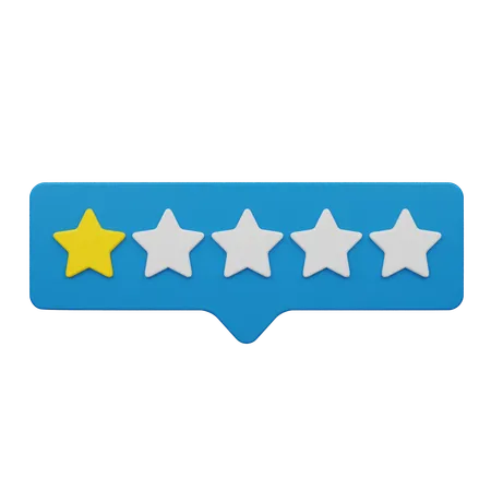 One Rating Chat Label  3D Icon