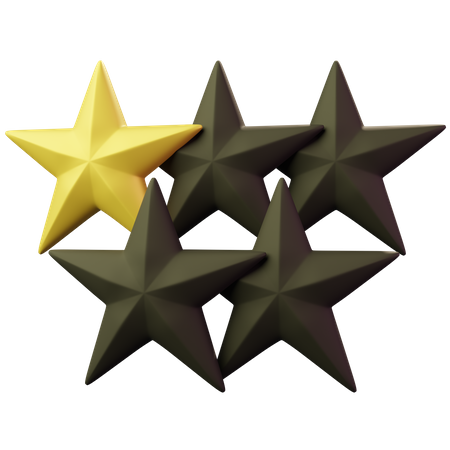 One Star  3D Emoji