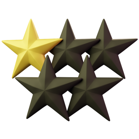 One Star 3D Illustration