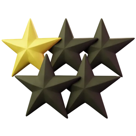 One Star  3D Illustration