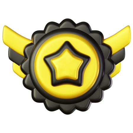 One Star Badge  3D Icon