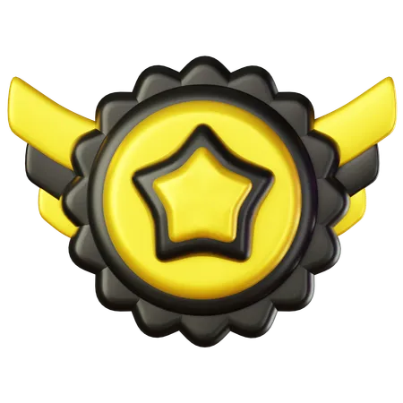 One Star Badge  3D Icon