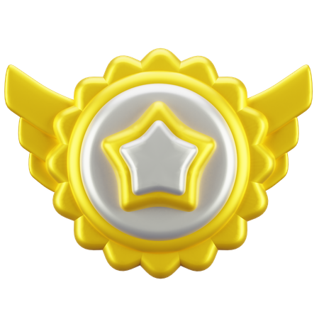 One Star Badge  3D Icon