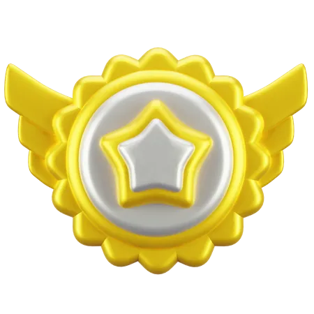 One Star Badge  3D Icon