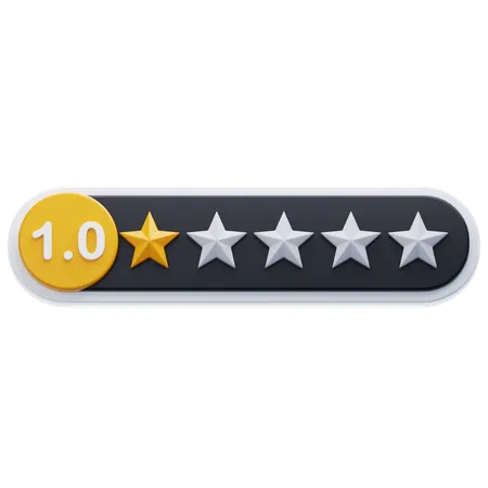 One Star Rating  3D Icon