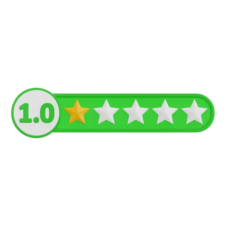 One Star Rating  3D Icon