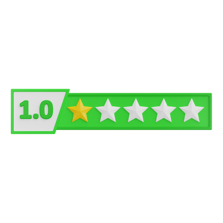 One Star Rating  3D Icon