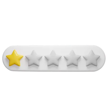 One Star Rating  3D Icon