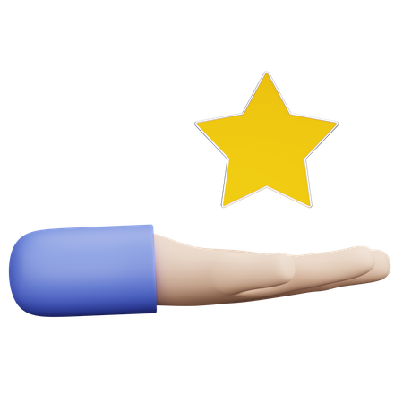 One Star Rating  3D Illustration