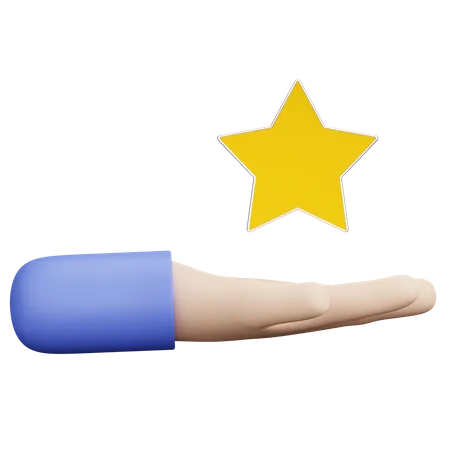 One Star Rating  3D Illustration