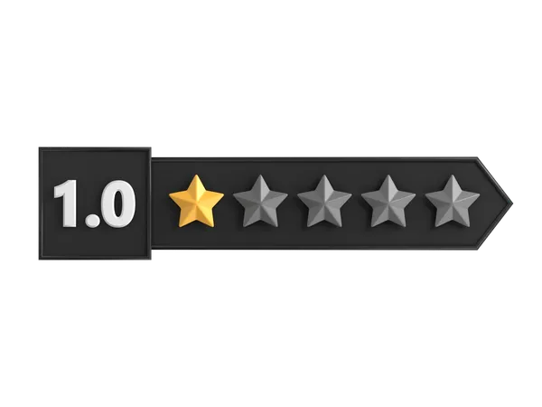 One Star Rating Label  3D Icon