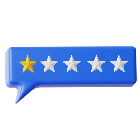 One Star Review  3D Icon