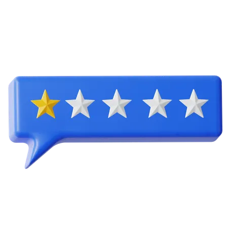 One Star Review  3D Icon