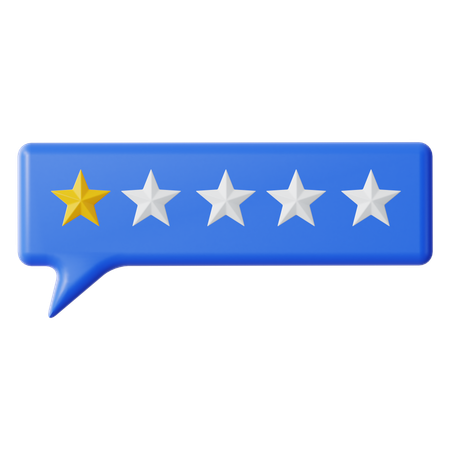 One Star Review  3D Icon