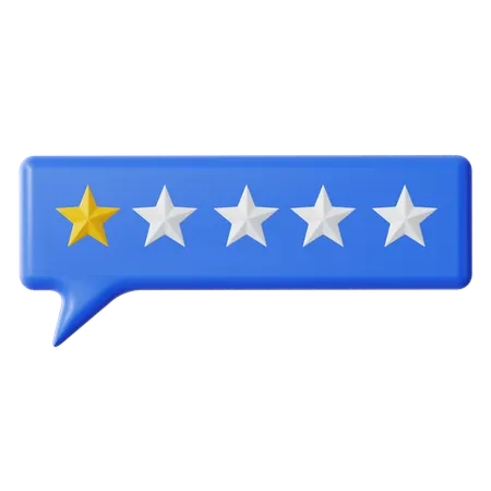 One Star Review  3D Icon