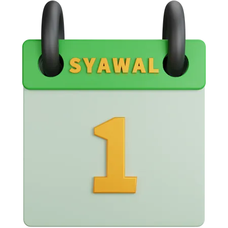 One Syawal  3D Icon